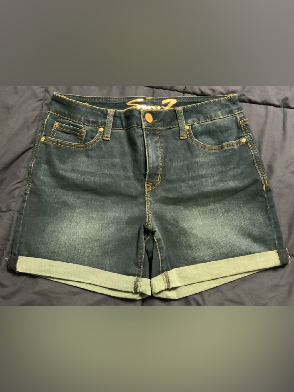 Seven7 Dark Blue Denim Jean Shorts NWOT